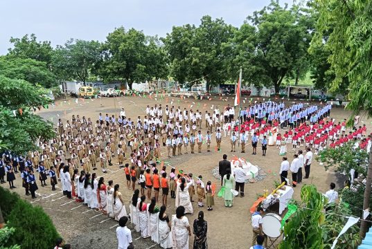 मानकर आदर्श विद्यालय वरोडा येथे उत्साहात स्वातंत्र्यदिन साजरा